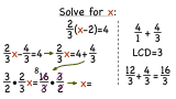 How Do You Solve a Two-Step Equation by Distributing a Fraction First?