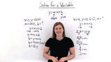 How Do You Solve a Formula For a Variable?