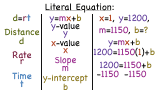 What is a Literal Equation?
