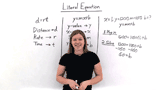 What is a Literal Equation?