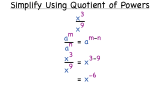 How Do You Find the Quotient of Powers with Variables?
