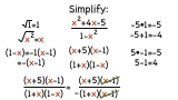 How Do You Simplify a Polynomial Over a Polynomial Using Opposite Binomial Factors?