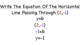 How Do You Write an Equation for a Horizontal Line?