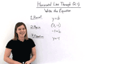 How Do You Write an Equation for a Horizontal Line?