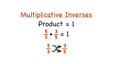 What are Multiplicative Inverses?