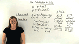 How Do You Solve a System of Equations Using Substitution if One Equation is a Quadratic?