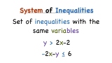 What's a System of Linear Inequalities?