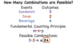 How Do You Find a Number of Combinations Using the Fundamental Counting Principle?