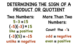How Do You Figure Out the Sign of a Product or Quotient?