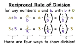 What's the Reciprocal Rule of Division?