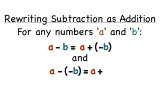 How Do You Rewrite Subtraction as Addition?