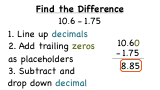 How Do You Subtract Decimals?