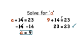 How Do You Solve an Equation Using Subtraction?