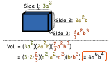 How Do You Find the Volume of a Box Whose Sides are Monomials?