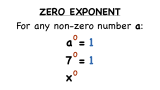 What Do You Do With a Zero Exponent?