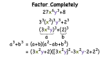 How Do You Factor a Polynomial Using Sum of Cubes?