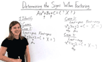 How Do You Figure Out a Template for Factoring a Trinomial?
