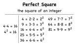What's a Perfect Square?