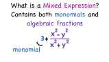 What's a Mixed Expression?