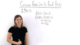 How Do You Find f(x) If You Have a Value For x?