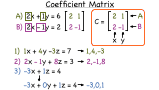 What is a Coefficient Matrix?