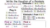 How Do You Write an Equation For a Quadratic if You Have Three Points?