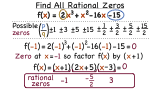How Do You Find All the Rational Zeros of a Polynomial Function?