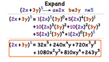 How Do You Expand a Power of a Binomial Sum Using the Binomial Theorem?