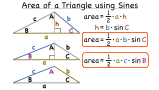 What is the Formula for the Area of a Triangle Using Sines?