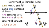 How Do You Construct a Line Parallel to Another Line Through a Given Point?