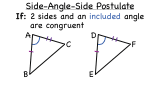 What is the Side-Angle-Side Postulate for Triangle Congruence?