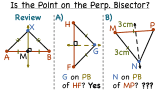 How Can You Tell if a Point is on the Perpendicular Bisector of a Line Segment?