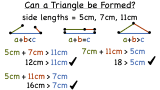 How Do You Determine Whether a Triangle Can Be Formed Given Three Side Lengths?