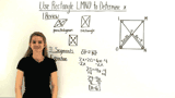 How Do You Use the Diagonals of a Rectangle to Find the Value of a Variable?