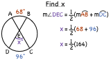 How Do You Find the Measure of an Angle Created by Intersecting Chords in a Circle?