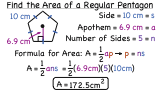 How Do You Find the Area of a Regular Polygon When You Know the Length of the Apothem?