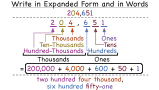 How Do You Write a Whole Number Given in Standard Form in Expanded Form and in Words?