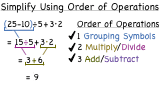 How Do You Simplify an Expression Using the Order of Operations?