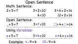 What is an Open Sentence?