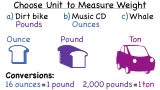 How Do You Determine the Best Customary Units to Measure a Weight?