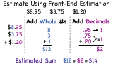 How Do You Use Front-End Estimation to Estimate a Sum of Several Decimals?