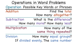 How Do You Determine Which Operations to Use in a Word Problem?