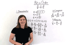 How Do You Put Fractions in Order Using an LCD?