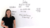 How Do You Solve a Decimal Equation Using Subtraction?