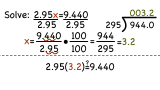 How Do You Solve a Decimal Equation Using Division?