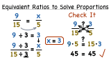 How Do You Solve a Proportion by Finding an Equivalent Ratio?