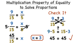 How Do You Solve a Proportion Using the Multiplication Property of Equality?