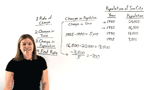 How Do You Find the Rate of Change Between Two Points in a Table?