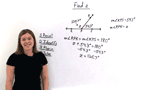 How Do You Use Supplementary Angles to Find a Missing Angle?