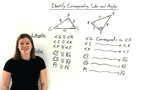 How Do You Identify Corresponding Parts in Congruent Triangles?